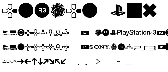 Iconic PSx font
